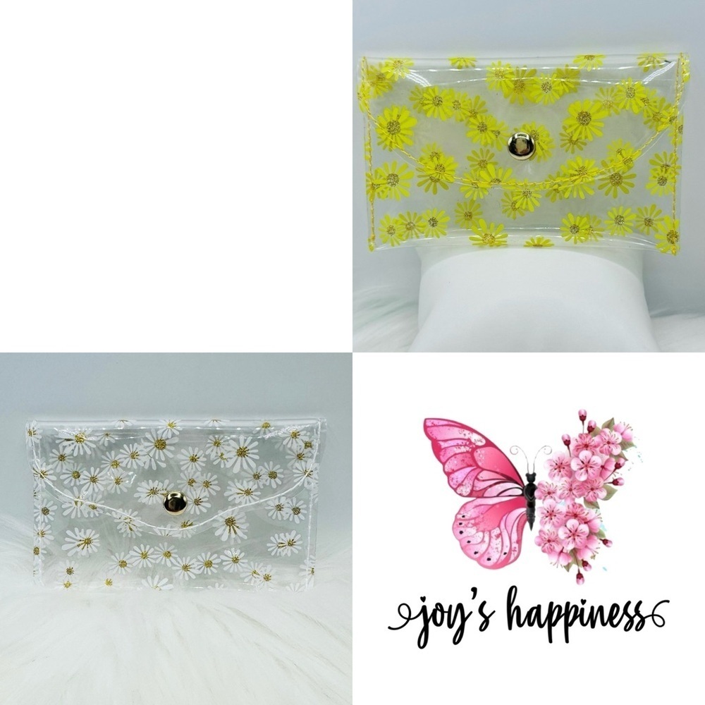 Floral Clear Card Case Wallet Bundle 2
